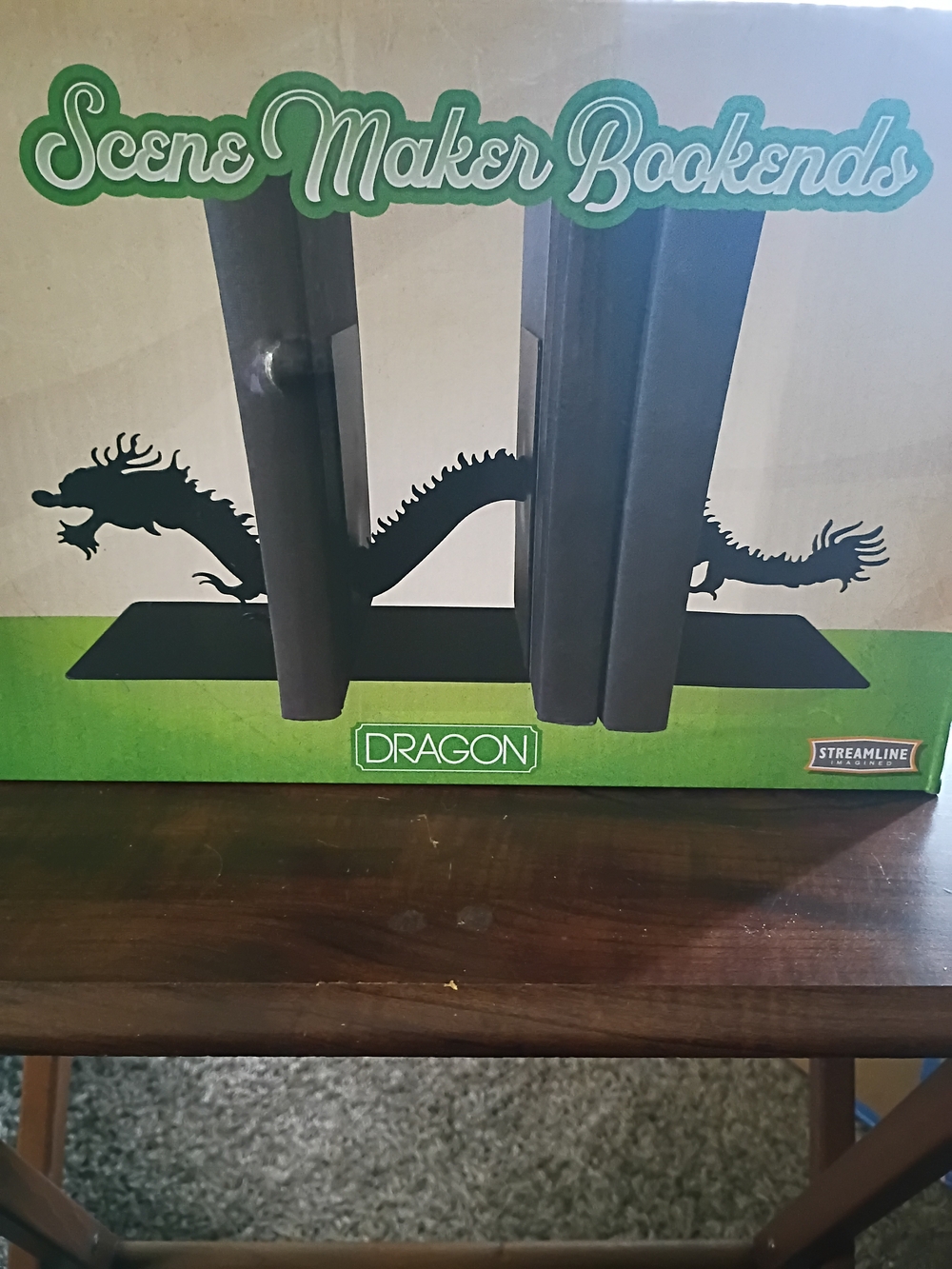 Scene Maker Dragon Bookends in Black